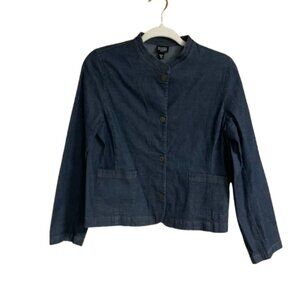 Eileen Fisher Dark Blue Jean Jacket